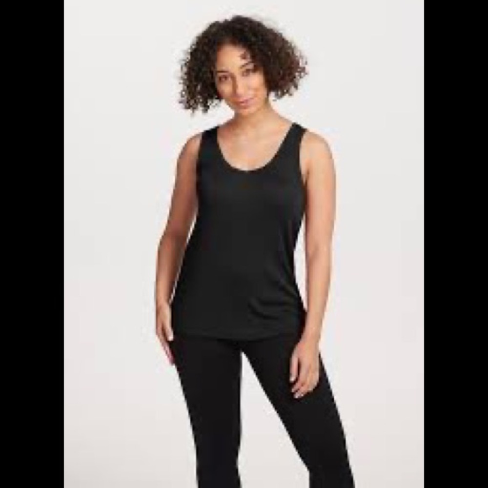 Champion black ribbed stretchy tank top